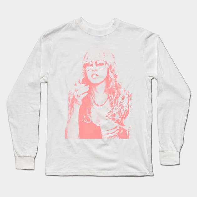 Stevie Nicks - Retro Vintage Styled Design Long Sleeve T-Shirt by CultOfRomance